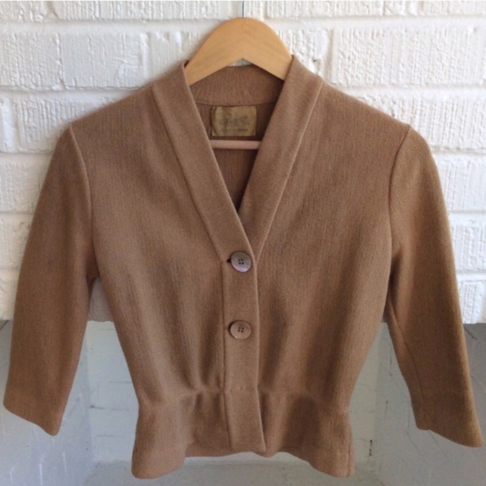 Vintage Tan Mohair Cardigan